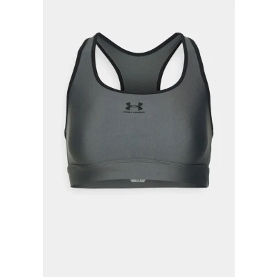 Abbildung von Under Armour UA HG MID Padless Sportbh mit mittlerer Stützkraft, Damen, Größe: XS, Pitch gray/black