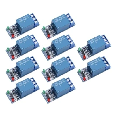 Abbildung von GERUI 10 stück 5V 1 Kanal Relaismodul Bord Schild Low Level Trigger für PIC AVR DSP ARM MCU Kompatibel mit Arduino und Raspberry Pi, Ampeln Anzeige
