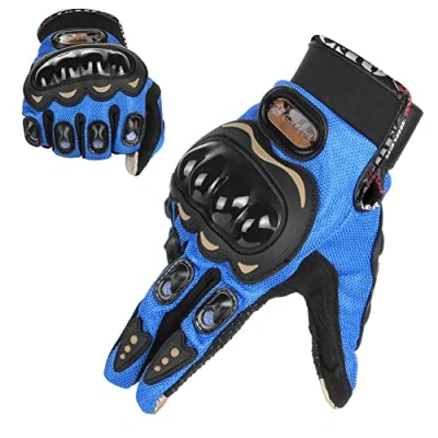 Abbildung von GES Männer Außenmotorbike wasserdichte Handschuhe, Motorradhandschuhe, Vollfinger, Touchscreen, Motocross Handschuhe(M, Blau)