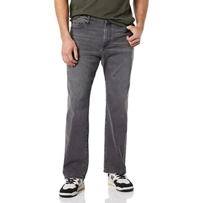 Abbildung von Amazon Essentials Herren Bootcut Jeans mit gerader Passform, Verwaschenes Grau, 31W / 32L