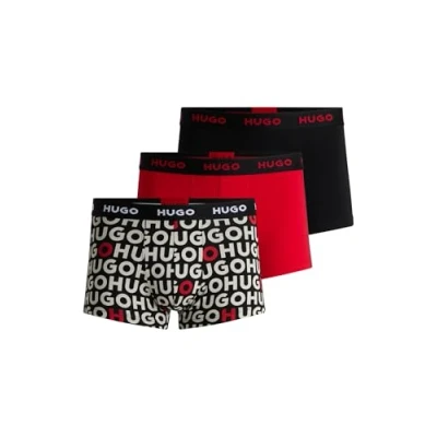 Abbildung von HUGO Trunk Triplet Design 3 PACK Panties, Herren, Größe: Medium, Open miscellaneous