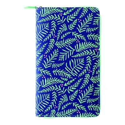 Abbildung von Filofax Saffiano Personal MT028776 Kompakter Reißverschluss Organizer, limitierte Auflage, Lederoptik, sechs Ringe MT028776, Blau