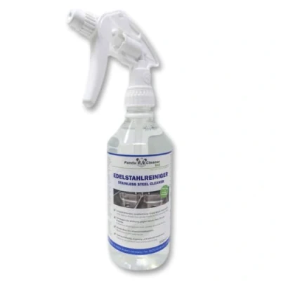 Abbildung von PandaCleaner Edelstahl Reiniger &amp; Pflege 500ml Bio Für Küche, Haushalt Grill putzen Aluminium, Chrom, Buntmetall und Kunststoff (500ml Spray)