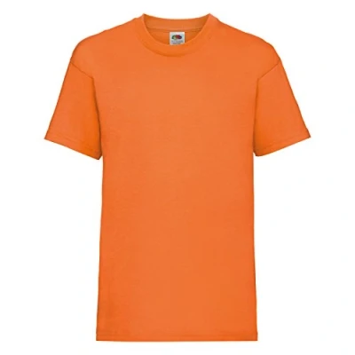 Abbildung von Fruit of the Loom Jungen T Shirt, Orange, 7 8 Jahre (128)