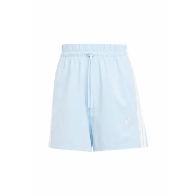 Abbildung von adidas Damen Essentials 3 Stripes Cotton Shorts, Glow Blue/White, XS