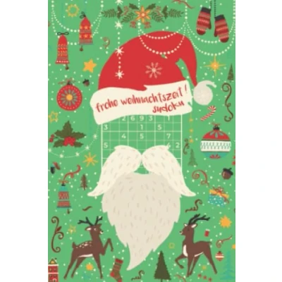 Abbildung von Frohe Weihnachtszeit Sudoku: Mini Rätselbuch in A6 Format Passt den Stiefel Kleinigkeit zu Weihnachten, Nikolaus, Adventskalender Rätsel für Erwachsene Leicht bis extrem schwer