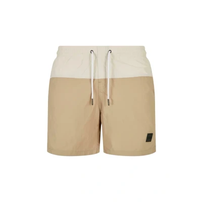 Abbildung von Urban Classics Block Badeshorts, Herren, Größe: 5XL, Unionbeige/softseagrass