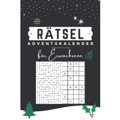 Abbildung von Rätsel Adventskalender für Erwachsene: Rätselbuch mit Labyrinthe und Sudoku kleine Geschenke Großeltern &amp; Senioren zu weihnachten