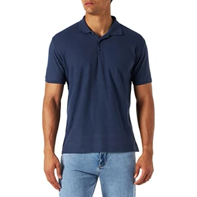 Abbildung von Fruit of the Loom kurzärmliges Polo Shirt für Herren, Stil „Pocket Pique“ Gr. XX Large, navy