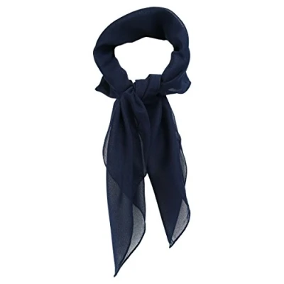 Abbildung von TigerTie Feines Damen Chiffon Nickituch in dunkelblau einfarbig Uni Größe 58 cm x Tuch Halstuch Schal