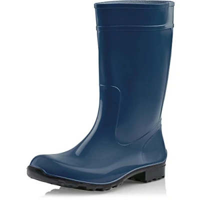 Abbildung von Ladeheid Damen Gummistiefel 100% Wasserdticht Regenstiefel LA 967 (Dunkelblau/Schwarz, 42 EU)