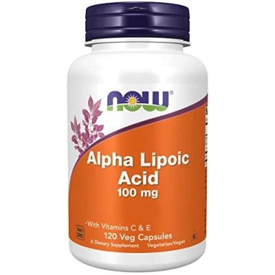 Abbildung von Now Foods Alpha Lipoic Acid (Alpha Liponsäure), 100mg, 120 vegane Kapseln, Laborgeprüft, Glutenfrei, Sojafrei, Gentechnikfrei