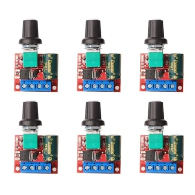 Abbildung von 6 Stücke PWM Motor Drehzahlsteller,DC 5V 35V 5A Einstellbarer Reversible, Treiberschalter, Led Volt Regler Speed Controller.