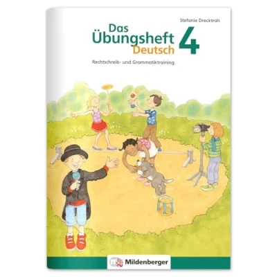 Abbildung von Das Übungsheft Deutsch 4: Rechtschreib und Grammatiktraining Lernheft für 4. Klasse Deutsch, Rechtschreibung üben in der Grundschule, inkl. Lösungsheft Sticker