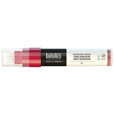 Abbildung von Liquitex 4610110 Professional Paint Marker, Acrylmarker mit hochpigmentierte Acrylfarbe auf Wasserbasis für den Innenbereich &amp; Außenbereich, breite Spitze Quinacridone Karmesin