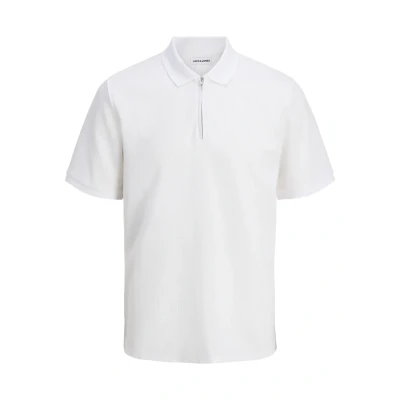 Abbildung von Jack &amp; Jones Jjeaustin ZIP Poloshirt, Herren, Größe: XXL, White