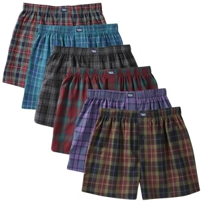 Abbildung von Charles Wilson 6er Packung Gewebte Boxershorts (L, Tartan Check 88)