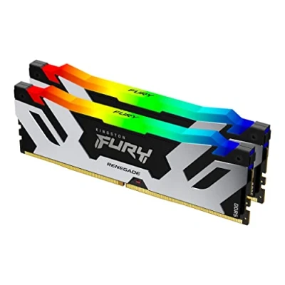 Abbildung von Kingston FURY Renegade Schwarz RGB XMP 96GB 6400MT/s DDR5 CL32 DIMM Desktop Gaming Speicher (Kit mit 2 ) KF564C32RSAK2 96