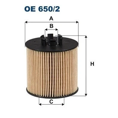 Abbildung von FILTRON OE 650/2 Ölfilter Filtereinsatz SKODA: Octavia 2 Combi, Fabia 2, Superb II Hatchback, VOLKSWAGEN: Tiguan I, Golf 5, Touran SEAT: Ibiza 4 ST