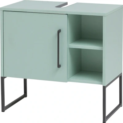 Abbildung von Schildmeyer Limone Waschbeckenunterschrank, Holzwerkstoff, weiß matt, 60,4 x 59,9 33 cm (BxHxT)