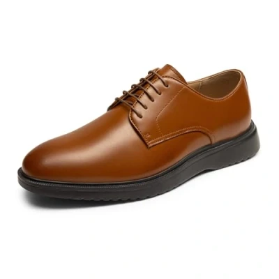 Abbildung von Bruno Marc Herren Anzugschuhe mit Popcornsohlen Schnürhalbschuhe weicher Rückfederung Businessschuhe bequem,Size 46,Braun,SBOX2402M