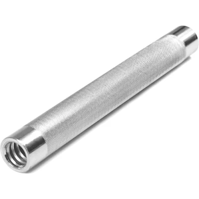 Abbildung von Yes4All Dumbbell Bar (Set of 1), Connection and Weight Plates, Length 35 cm, Diameter 25 mm, 40 30 with 4 Spinlock Collars, Chrome Plated ,Dumbbell Bars