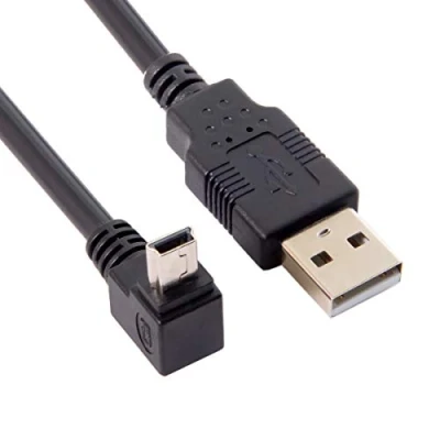 Abbildung von chenyang USB Kabel, 2.0 A Stecker auf 90 aufwärts gewinkelten Mini B Stecker, Kabel 50cm