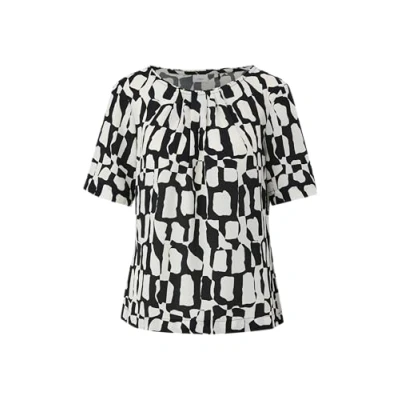 Abbildung von s.Oliver BLACK LABEL Gemusterte Bluse mit Falten Details schwarz 34