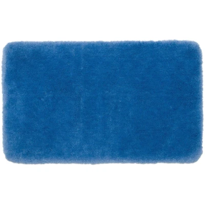 Abbildung von Gözze Deluxe Badteppich Mit extra hohem Flor, 100% Polyester (Mikrofaser), Antirutschbeschichtung, 60 x 100 cm Taubenblau