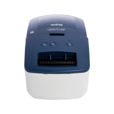 Abbildung von Brother QL 600B Blau Etikettendrucker (USB Schnittstelle, Barcodedruck, automatische Schneideeinheit)