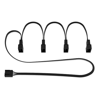 Abbildung von ARCTIC 4 Pin PWM Fan Splitter Cable PST Verteiler Kabel für Gehäuselüfter, Fans, Sharing Kabel, Multi Lüfter Anschluss, Lüfterkabel, Verlängerungskabel, Splitter, Y Adapter, PC