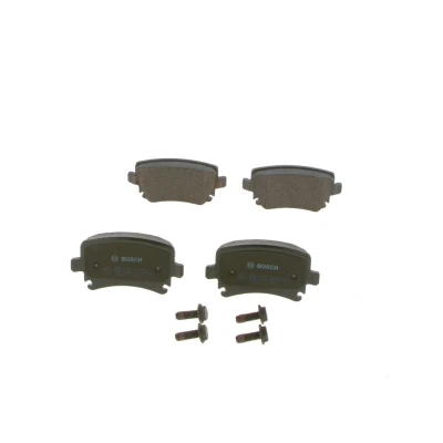 Abbildung von BOSCH 0 986 494 053 Bremsbelagsatz Low Metallic mit Montageanleitung, Anti Quietsch Blech, Schrauben VOLKSWAGEN: Golf 6, Eos, Caddy 3 kfzteile