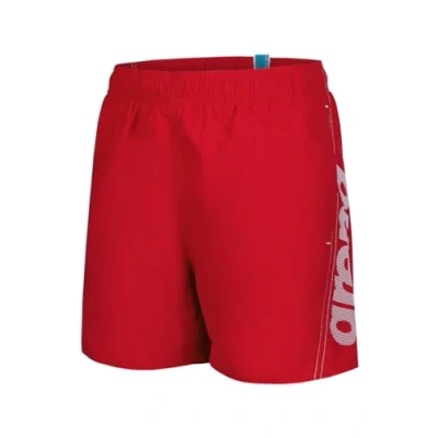 Abbildung von Arena Jungen Fundamentals Logo Jr Boxer Swim Trunks, Red White, 152 EU