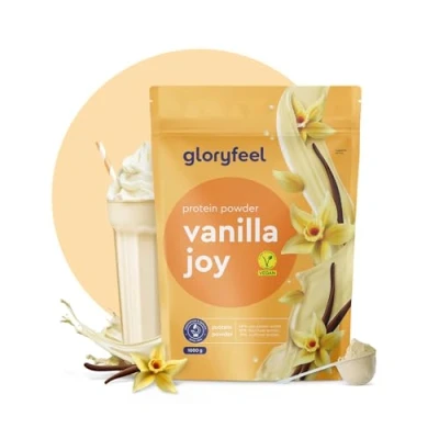 Abbildung von Veganes Proteinpulver Vanille 1kg pflanzliches Eiweiß 33 Portionen mit 22g Protein OHNE Soja Aus Erbsen , Ackerbohnen und Sonnenblumenprotein Pulver 100% vegan &amp; glutenfrei