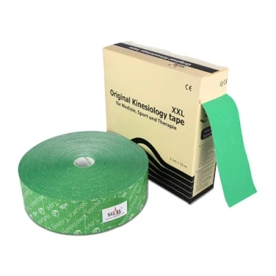 Abbildung von Nasara Original Kinesiologie Physio XXL Tape für Sport und Medizin, Rollengröße 5cm x 32m, Grün