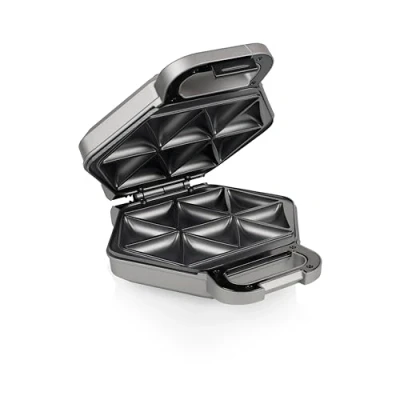 Abbildung von Princess Samosa und Snack Maker Backfläche von 24,5 cm x 19 10 Snacks pro Sitzung Überhitzungsschutz Geeignet für den Campinggebrauch 700 W 01.123002.01.001