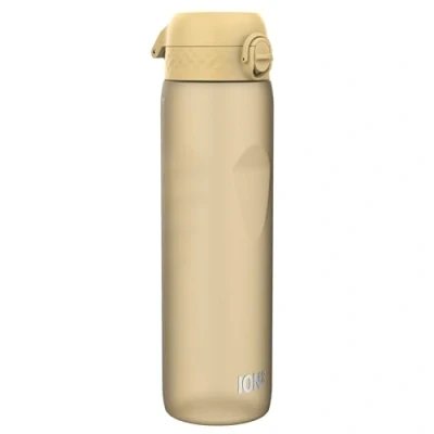 Abbildung von ion8 1 Liter Trinkflasche, 1000ml, Auslaufsicher, Einhandöffnung, Sichere Verriegelung, Spülmaschinenfest, BPA frei, Tragegriff, Leicht zu Reinigen, Ideal für Sport und Fitness, Wüste