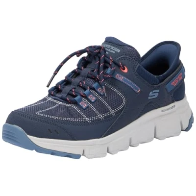 Abbildung von Skechers Damen Summits at, Marineblauer Synthetik Mesh Korallenbesatz, 38 EU