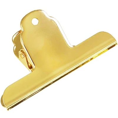 Abbildung von Gold Metal Bulldog Paper Clips, Coideal 3 Pack Edelstahl Large Binder Clips Clamp File Holder für Drawing Board, Malerei, Bilder, Fotos und Home Kitchen Office Supplies (5 7/10 Zoll)