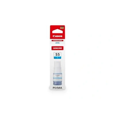 Abbildung von Canon GI 55C Original Tintenflasche Cyan für MegaTank Drucker Hochwertige Pigmenttinte zum Nachfüllen MAXIFY GX2050, GX1050