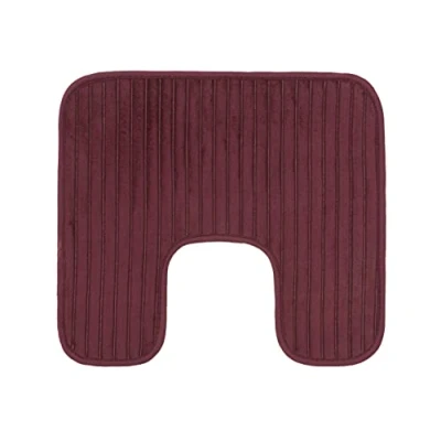 Abbildung von Gözze Rutschfester Weicher Toilettenteppich in U Form, 100% Polyester, 50 x 45 cm Brombeere