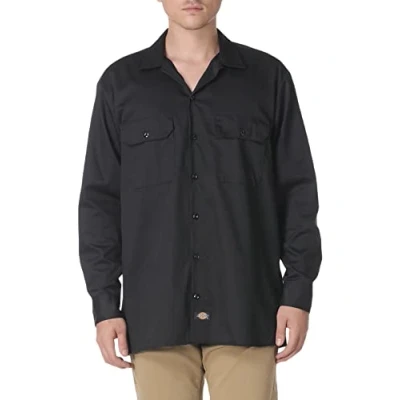 Abbildung von Dickies Herren Big Tall Langarm Arbeitsshirt, schwarz, Mittel