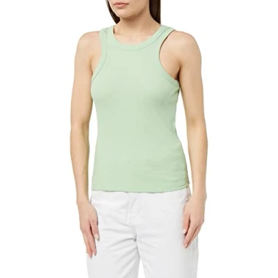 Abbildung von Noisy may Damen Nmmaya S/L Halter Neck Noos Top, Quiet Green, M EU