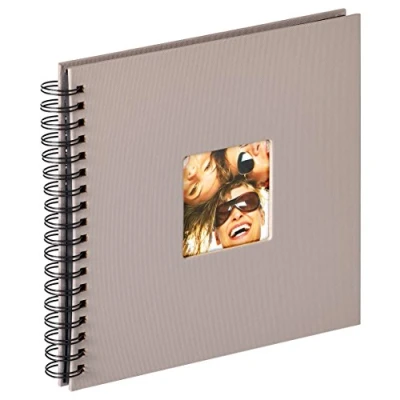 Abbildung von walther design Fotoalbum grau 26 X 25 cm Spiralalbum mit Cover Ausstanzung, Fun SA 108