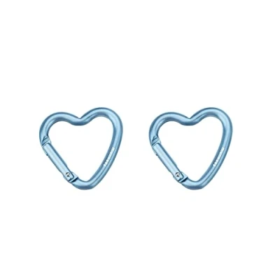 Abbildung von munkees, Mini Herzkarabiner, Schlüsselanhänger (2 x Blau)