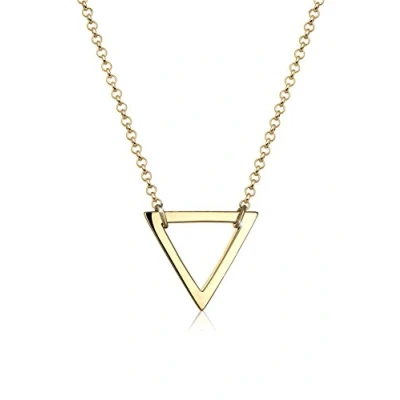 Abbildung von Elli Halskette Damen Geo Dreieck Anhänger Minimal in 925 Sterling Silber vergoldet