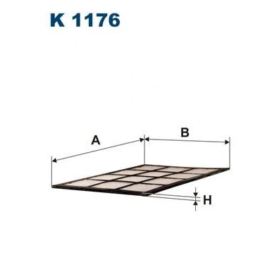 Abbildung von FILTRON K 1176 Innenraumfilter Partikelfilter 240 170 3,5