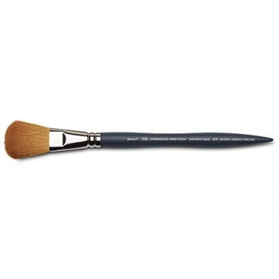 Abbildung von Winsor &amp; Newton 5011425 Professional Aquarellpinsel, Malpinsel für Aquarellfarben mit synthetischen Fasern, ergonomischer Griff, langlebig formstabil, kurze Stiel Mop 1&quot;