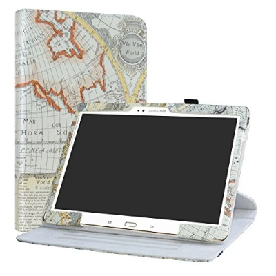 Abbildung von Labanema Galaxy Tab S 10.5 Hülle, 360 Drehbarer Cover Kunstleder Schutzhülle Tasche Etui mit Ständerfunktion für Samsung T800 T805 (10,5 Zoll) Tablet Map White