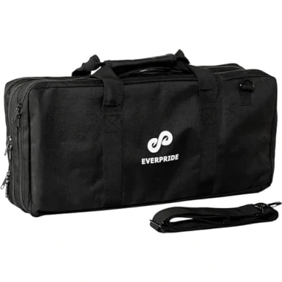 Abbildung von EVERPRIDE Kochmessertasche für 20 Messer Plus großes Reißverschlussfach Küchenwerkzeuge Langlebige, große Messertasche Köche Nicht im Lieferumfang enthalten
